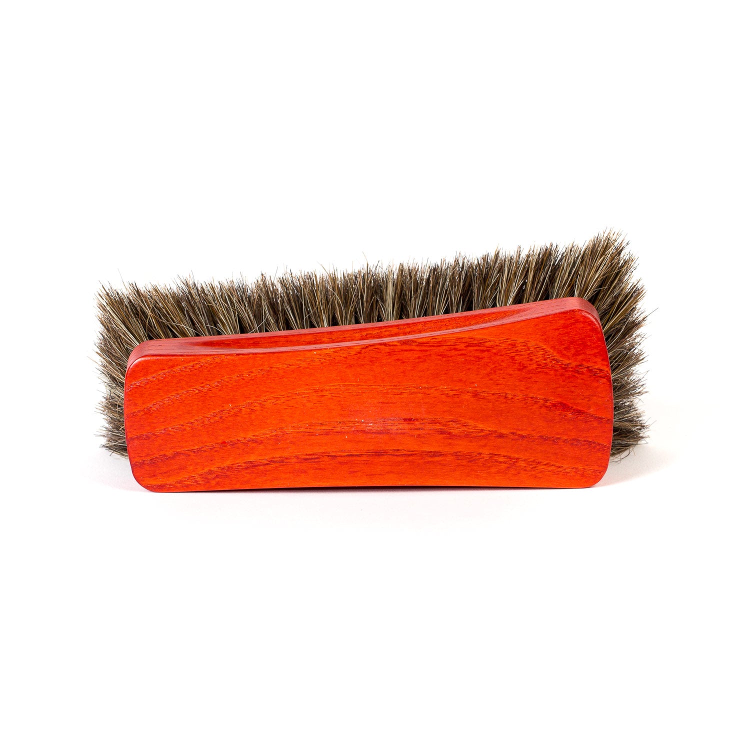 Grosse Polierbürste "Handemade Brush" aus rot lasiertem Kirschholz - Handarbeit